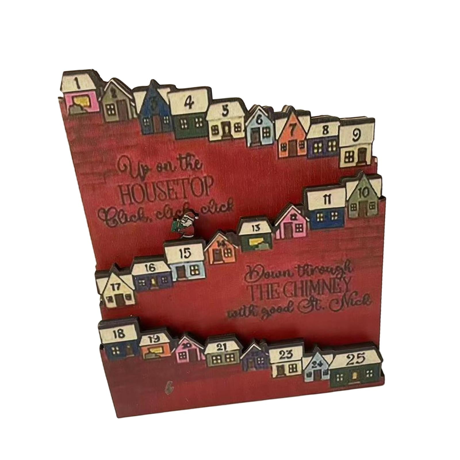 Ornament Santa Claus Castle Christmas Decoration Counting Down Christmas Calendar for Desktop