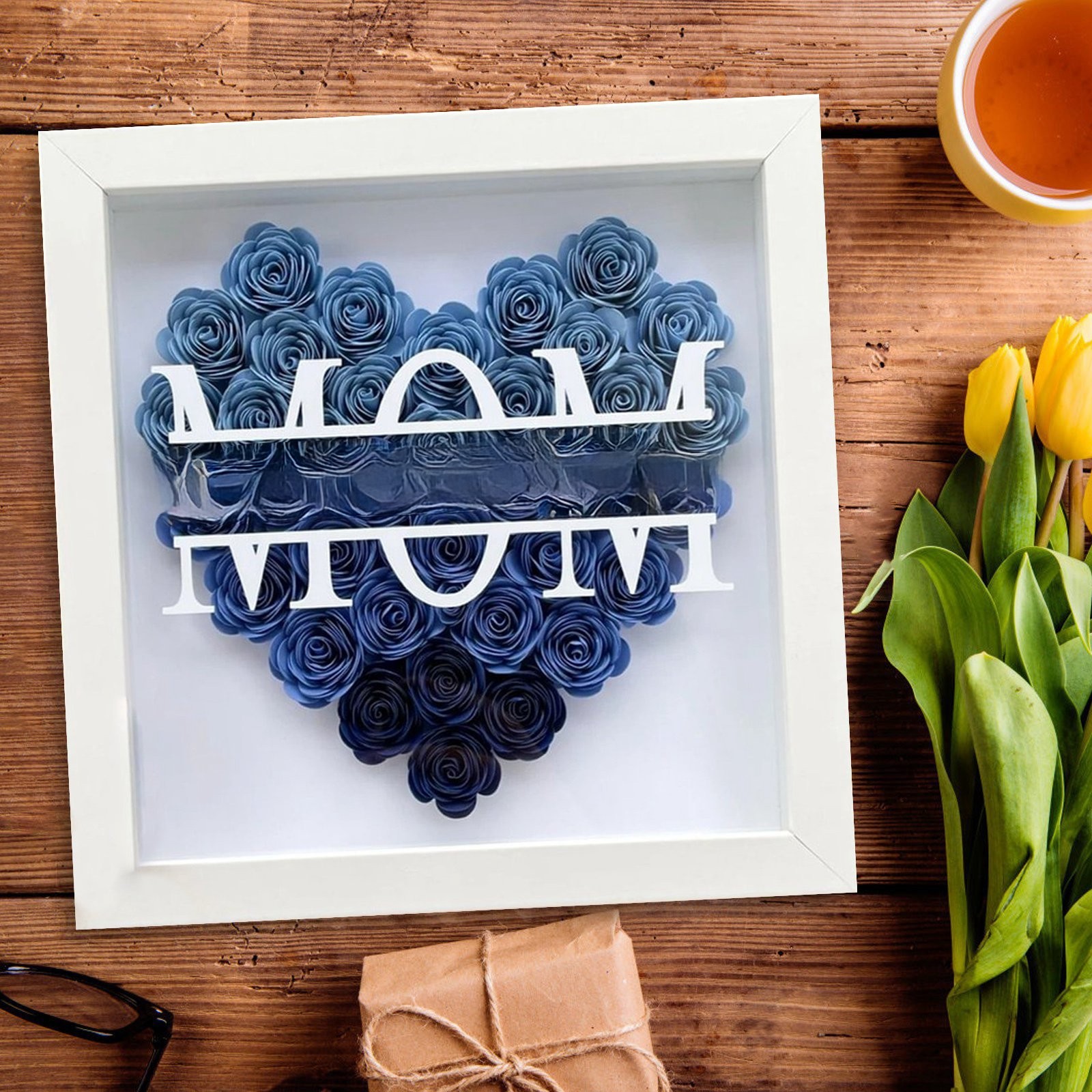 Ritten Frame Ornament Set DIY Mother’s Day Photo Frame With Written Name Or ...