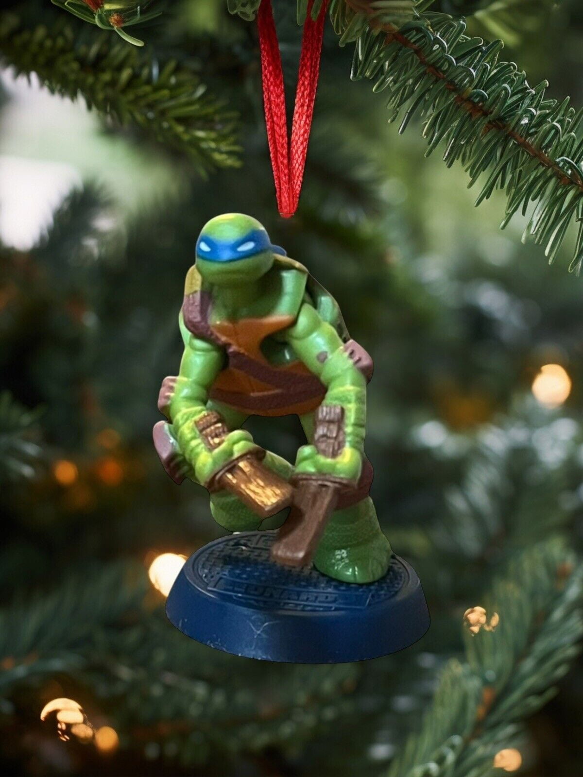 Ornament Teenage Mutant Ninja Turtles TMNT Leonardo Figure Figurine Charm 3 New