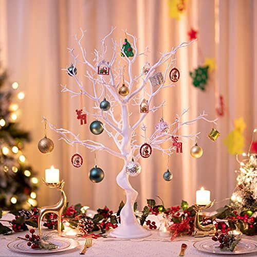 Ornament Tree Display Stand: 30 Tall White Artificial Halloween Christmas Tree Ornaments Unique Manzanita Branches Home Decor Indoor 1 PC$$Home Decor, Kitchen, & Other