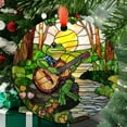 thumbnail image 1 of Ornament Window Hanging, Frog Playing Guitar Suncatcher Diamond Glass Panel Funny Sun Catchers Decor for Birthday for Women, Men, Wife, Aunt, and Mom, 2025, Seasonal Holiday, 1 of 5