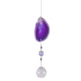 thumbnail image 1 of Ornament for window hanging crystal prism ball rainbow maker garden window with natural agate, 1 of 5