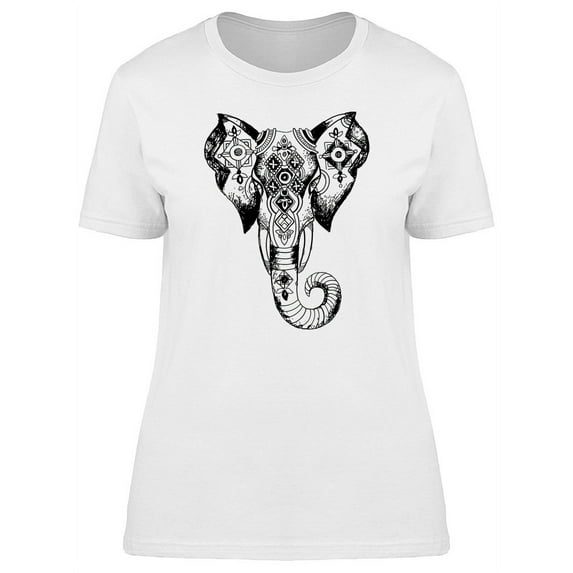 Ornamental African Elephant T-Shirt Women -Image by Shutterstock, Female Large