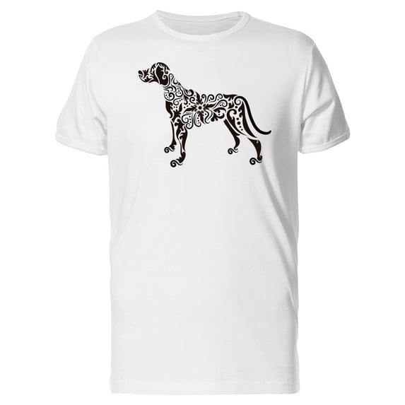Ornamental Dog Silhouette Tee Men's -Image by Shutterstock
