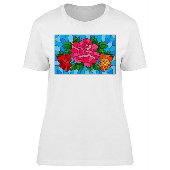 Ornamental Flower Pattern T-Shirt Women -Image by Shutterstock, Female Large