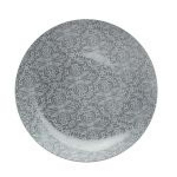 Ornamental Grey 10" Dinner Plastic Wedding Party Plates 10ct.