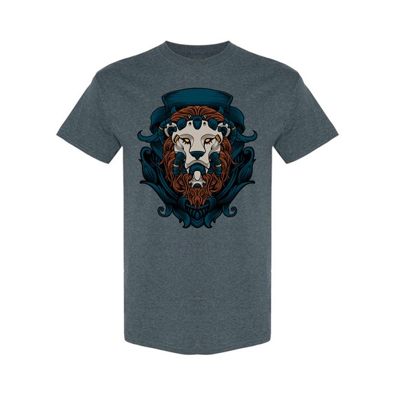 Ornamental Lion Design T-Shirt Men -Image by Shutterstock, Male x-Large