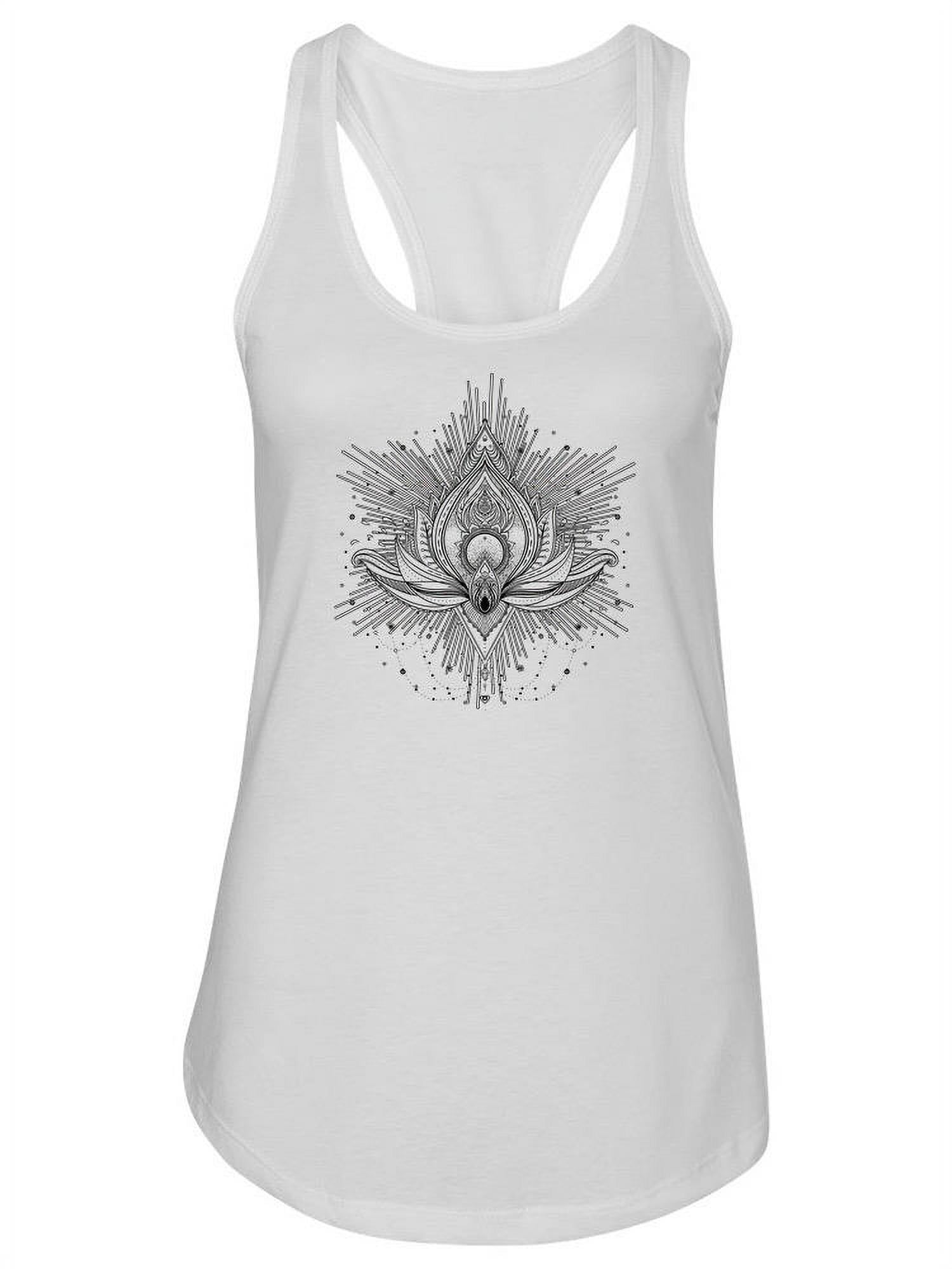 Ornamental Lotus Flower Design. Tank Women -Image by Shutterstock ...