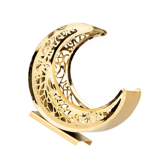 Ornamental Metal Crescents Fruit Tray Handcrafted Florals Elegant Serving Dish For Kitchen Dining Table Decoration