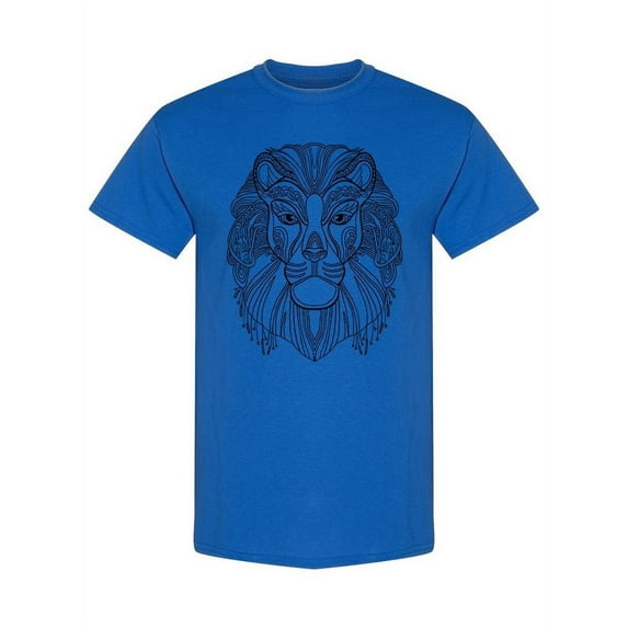 Ornamental Portrait Of Lion T-Shirt Men -Image by Shutterstock, Male Large