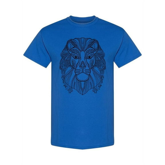 Ornamental Portrait Of Lion T-Shirt Men -Image by Shutterstock, Male Medium