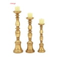 thumbnail image 1 of Ornamental Ps Gold Candle Holder Set Of 3, 1 of 3