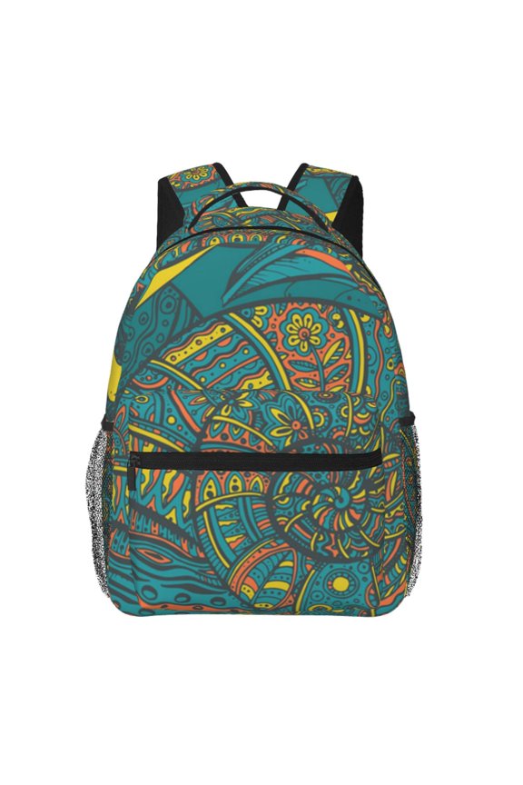 Ornamental Snails Abstract Snail Laptop Backpack Travel Rucksack for Teens Adults, Fits 15-inch Notebook
