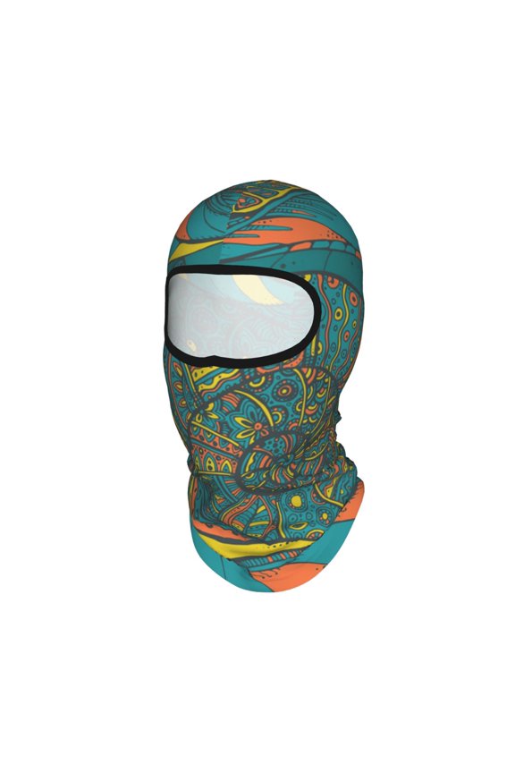 Ornamental Snails Abstract Snail Unisex Balaclava Ski Mask Full Face Cover for Cold Weather & UV Protection, Breathable Cooling Helmet Liner