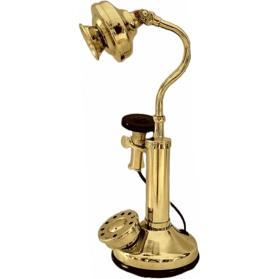 DECOR ANTIQUE Handmade Rotary Dial Telephone Candlestick Desktop Table Phone Office/Home Non-Working