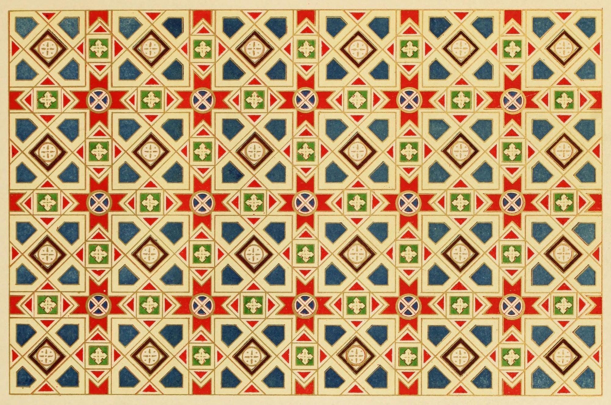 Ornamental designs by Fr Moises 1861-17 Canvas Art - (24 x 36)
