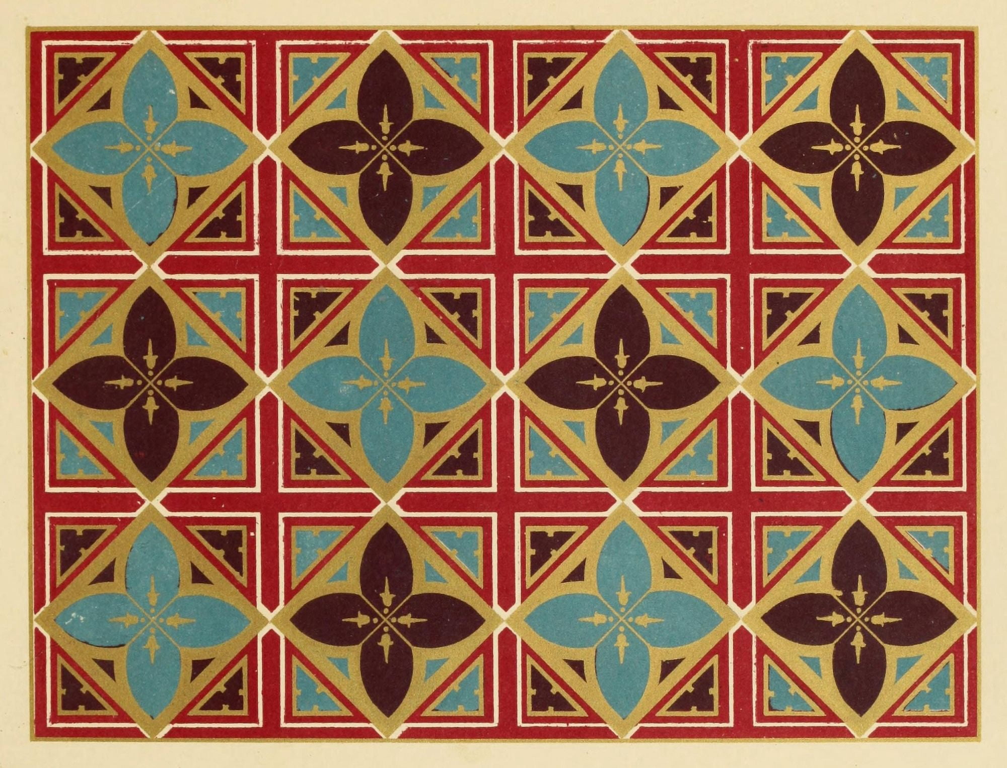 Ornamental designs by Fr Moises 1861-34 Canvas Art - (18 x 24)