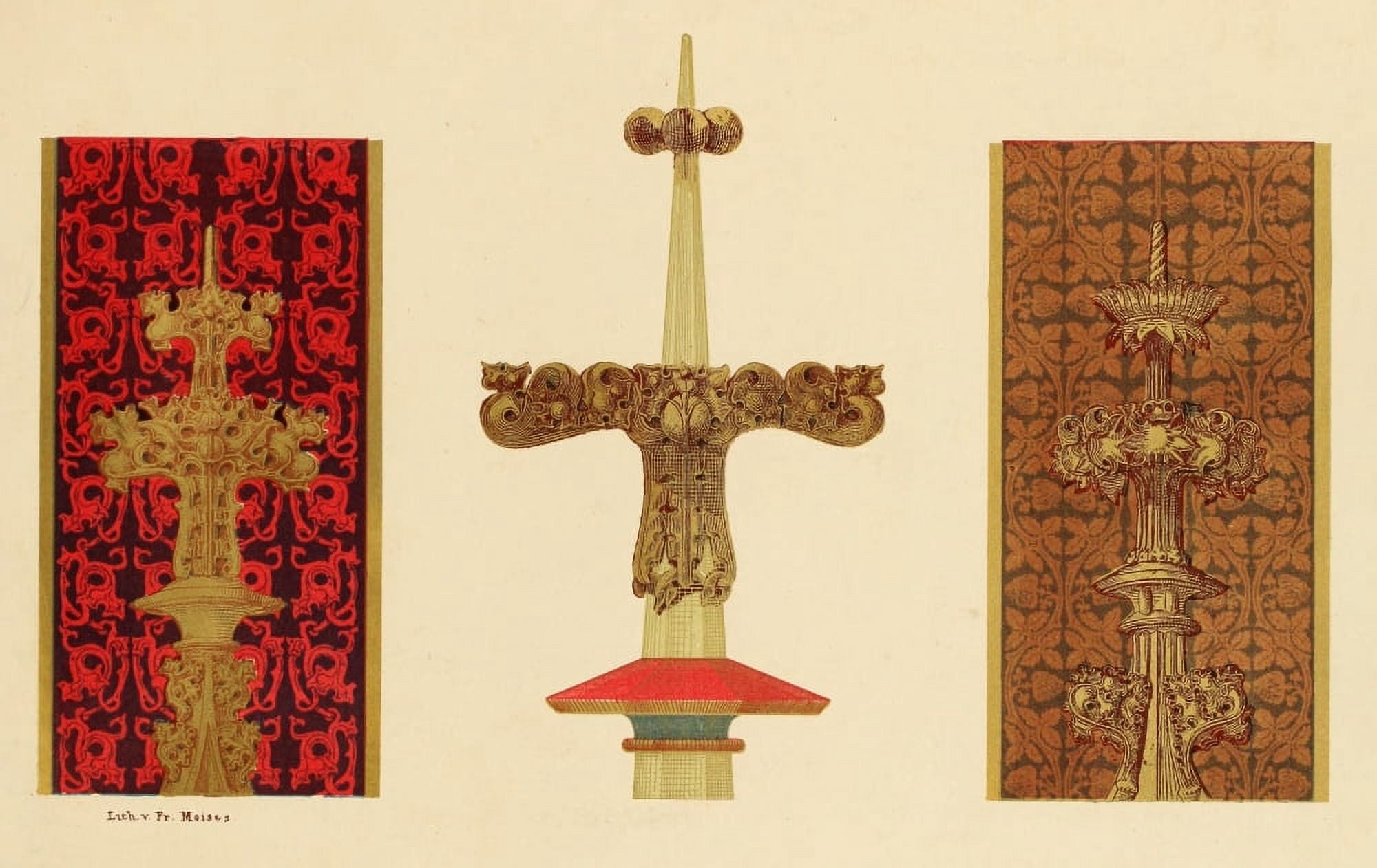 Ornamental designs by Fr Moises 1861-43 Canvas Art - (24 x 36)