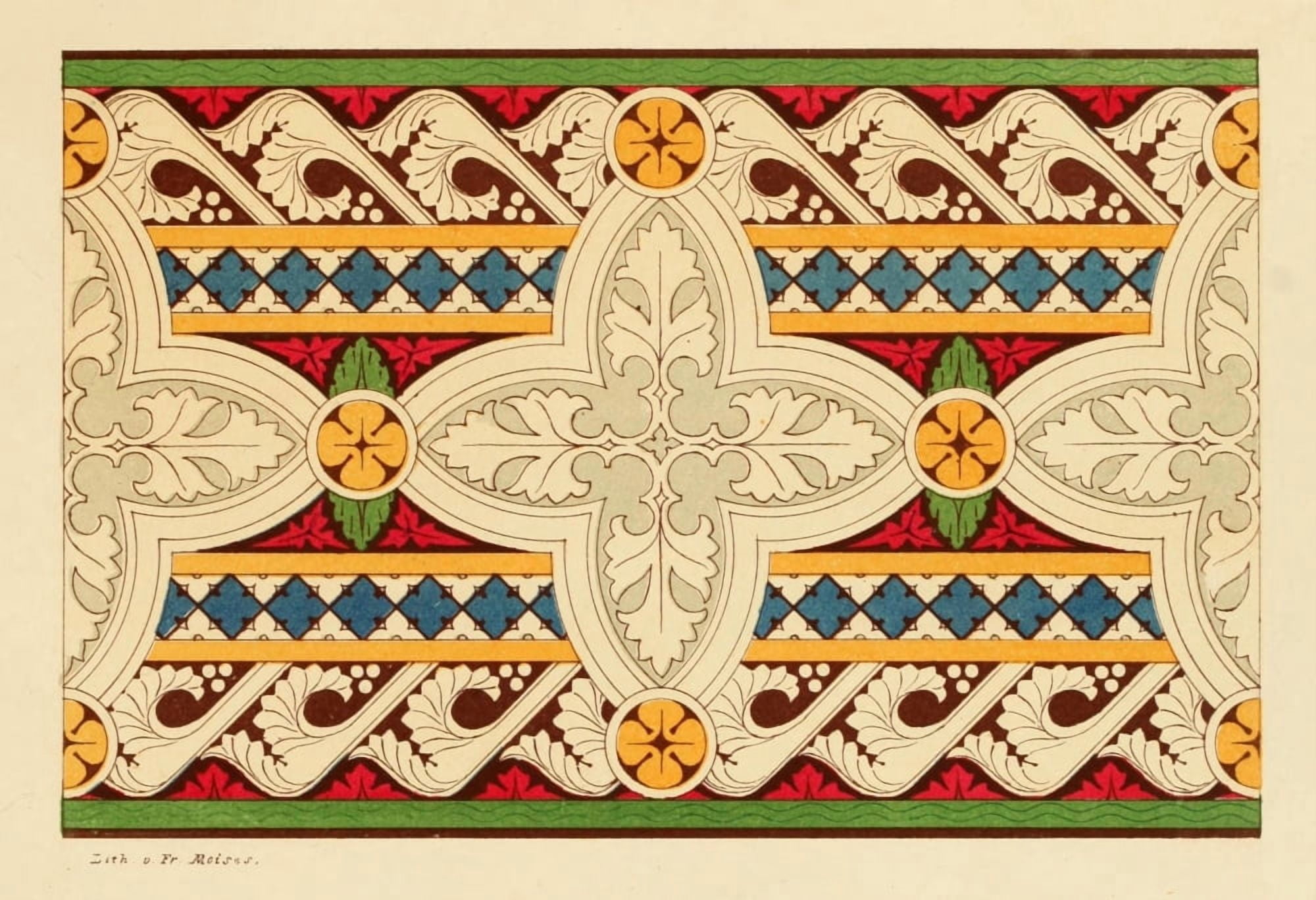 Ornamental designs by Fr Moises 1861-47 Canvas Art - (24 x 36)