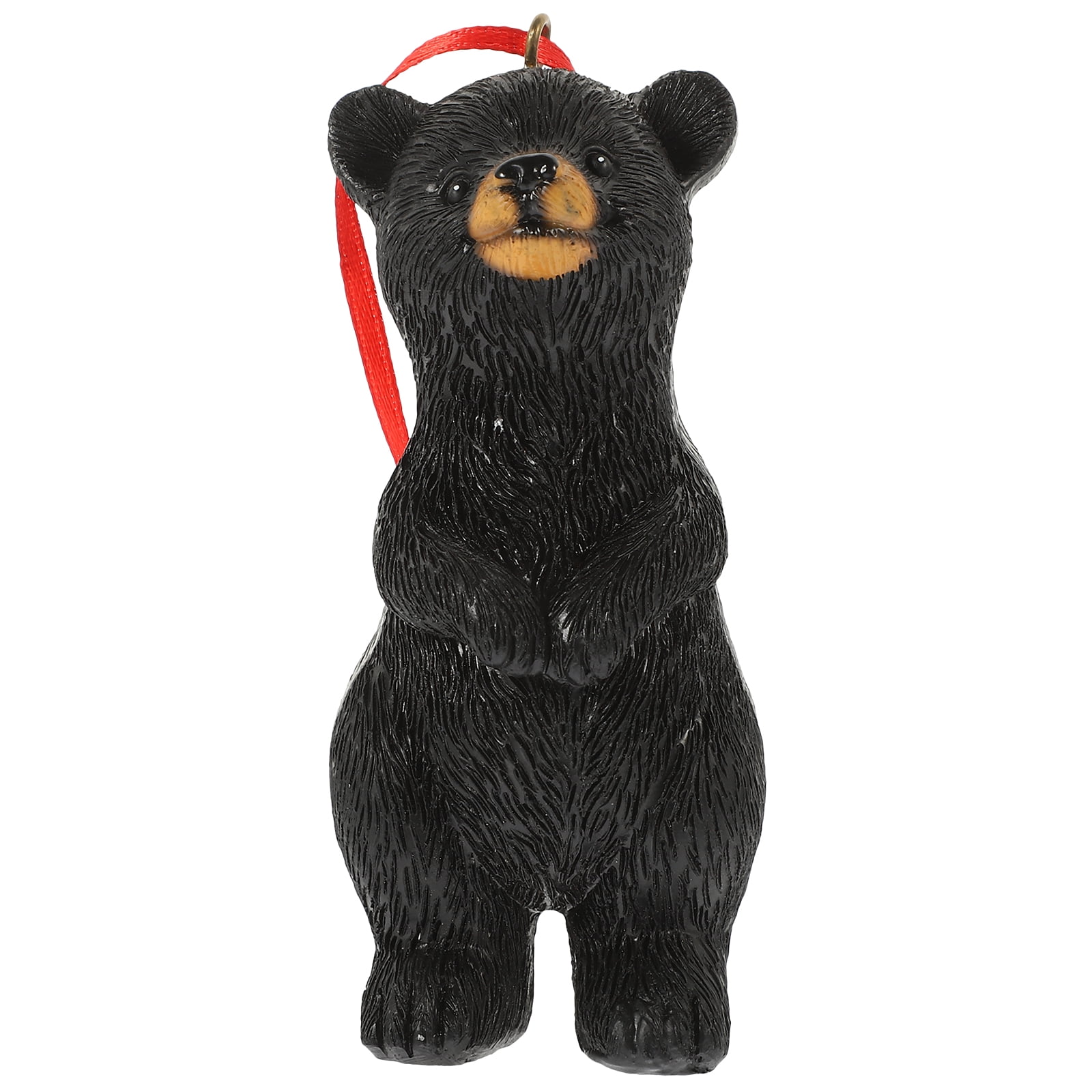 Black Bear Resin Statue Garden Sculpture Animal Ornament Outdoor Wildlife Decor