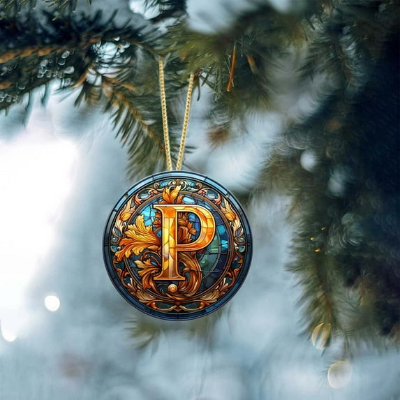 Ornaments Balls Sets for Party Event, Personalized Home Ornaments Letter Name Ornaments Customized Initial Ornaments Christmas Gifts Family Souvenirs Monogram Ornaments