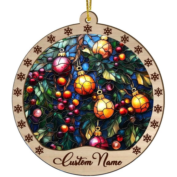 Ornaments for Christmas Tree, Bauble and Bell Suncatcher, Bauble and Bell Christmas, Bauble and Bell Decor, Xmas Tree Suncatchers, Christmas Grandma Birthday Gifts kpdwPl (Design 110)