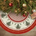 thumbnail image 1 of Ornaments Christmas Tree Skirt 36 Inch, Winter Holiday Tree Mat Decoration Red, 1 of 7
