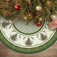 thumbnail image 1 of Ornaments Christmas Tree Skirt 48 Inch, Winter Holiday Tree Mat Decoration Green, 1 of 6