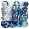 thumbnail image 1 of Ornaments for Christmas Trees, 130ct Navy Blue and Silver Shatterproof Christmas Tree Decorations, Winter Wonderland Hanging Ball Ornaments Bulk for Xmas Holiday Decor, 1 of 6
