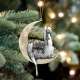 thumbnail image 1 of Ornaments Clearance! Christmas Decorations Animals Sitting on The Moon Ornaments for Christmas Tree Doubleprinted Acrylic Hanging Pendant for Christmas Tree Decorations Window Wall Hanging Ornament, 1 of 4