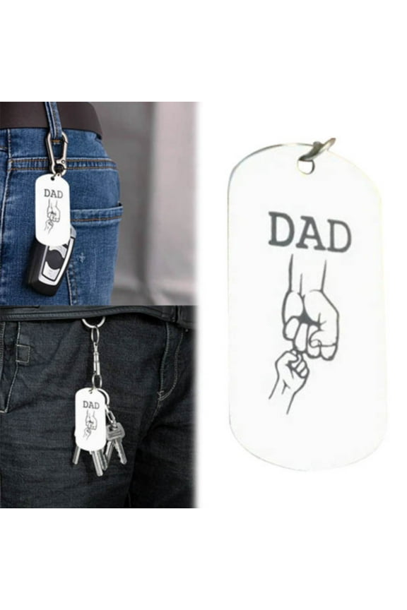 Ornaments Clearance! Personalized Gift for Father's Day Customized Keychain for Dad Papa Keyring for Daddy Husband Gifts Men Key Pendant Decor
