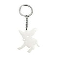 Ornaments For Women Pet Dog Memorial Pendant Stainless Steel Keychain Sweet Sitting Puppy