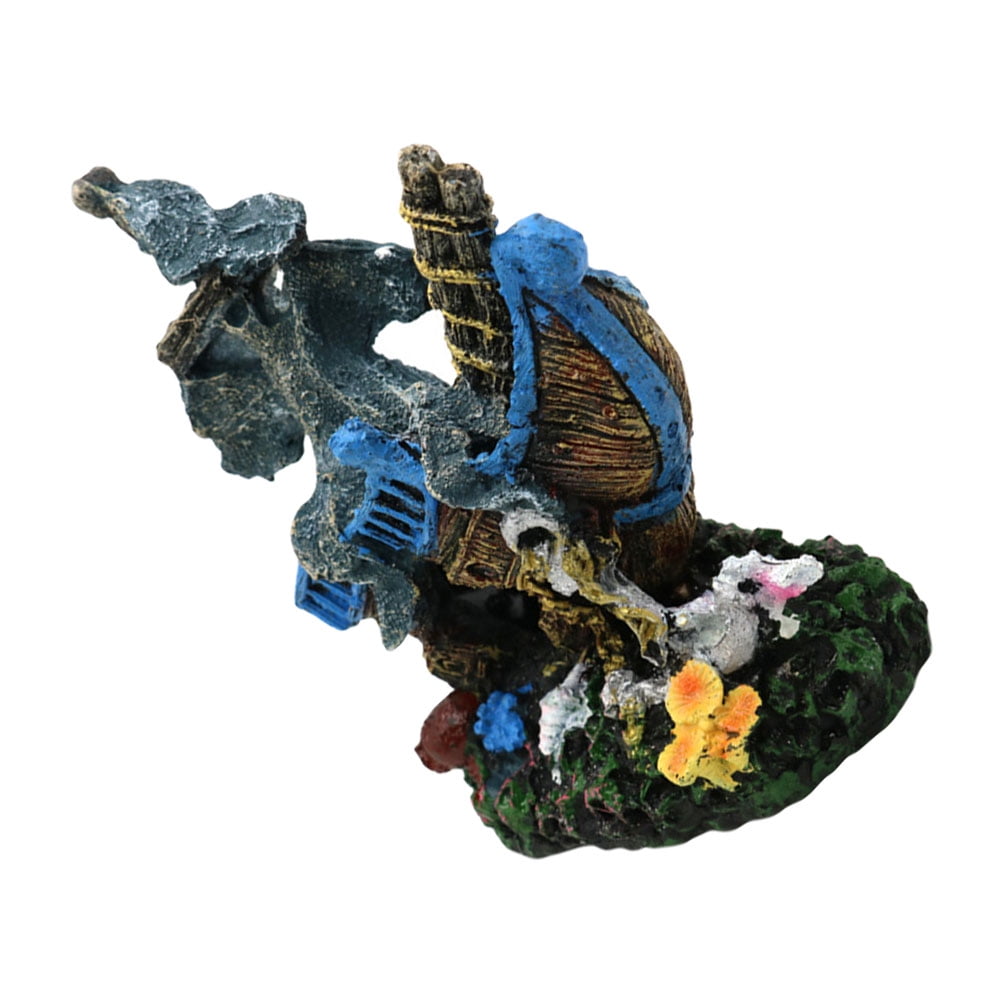 Ornaments Sunken Submarine Aquarium Decorations Ship Betta Fish and