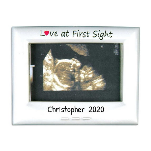 Ornaments by Elves Personalized Baby's First Christmas 2024 Ornament Picture Frame Ornament .25lbs