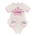 thumbnail image 1 of Ornaments by Elves Personalized Baby's First Christmas 2024 Ornament Princess Onesie Ornament .25lbs, 1 of 9