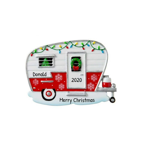 Ornaments by Elves Personalized Camping Ornaments 2024 Camper Trailer Christmas Ornaments .25lbs