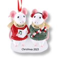 thumbnail image 1 of Ornaments by Elves Personalized Carolling Mouse Couple Christmas Ornament 2024 Animal Themed Decor, 1 of 9