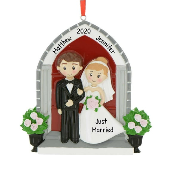 Ornaments by Elves Personalized Couple Ornament Wedding Christmas Ornaments 2024 .25lbs