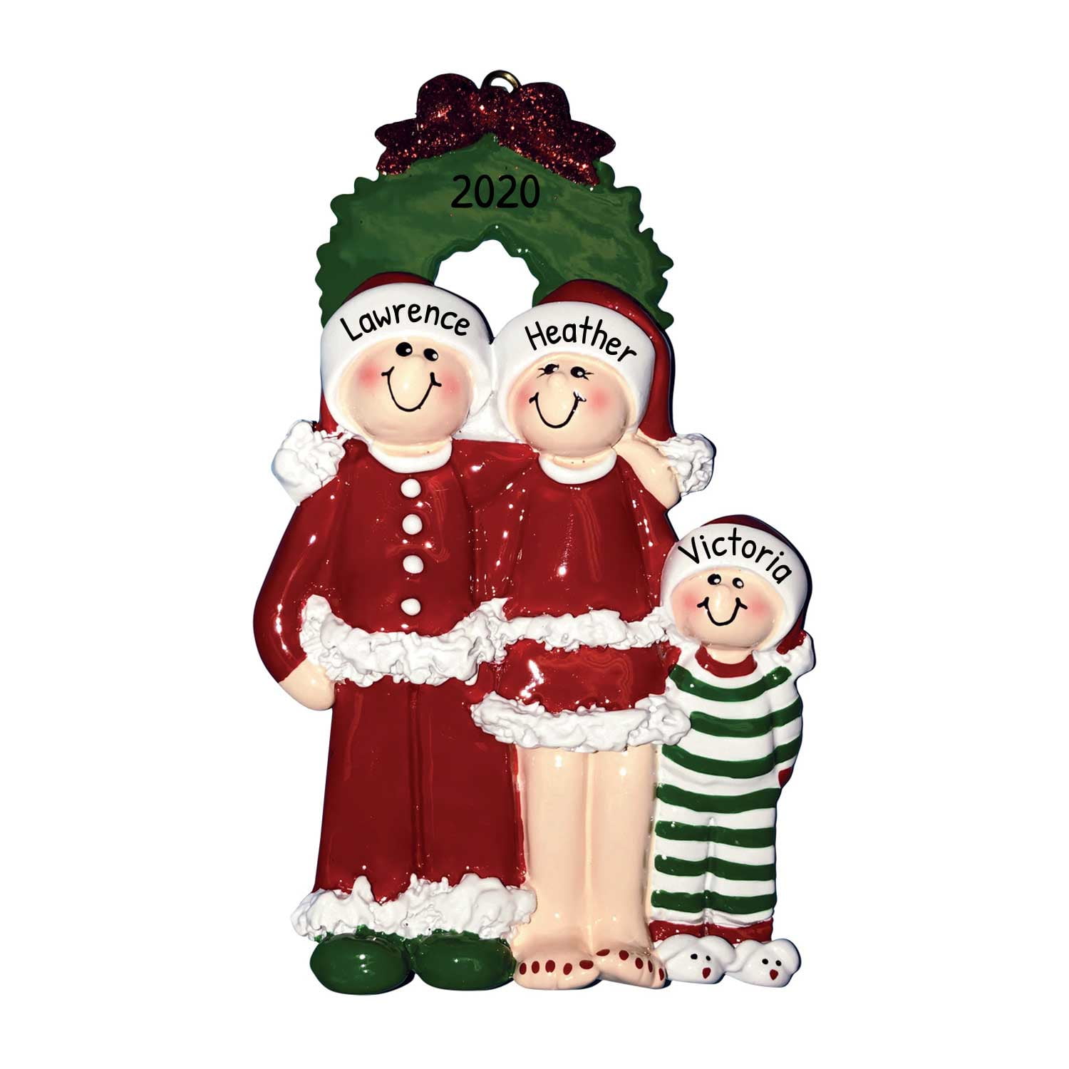 Family Of 3 Christmas Ornaments 