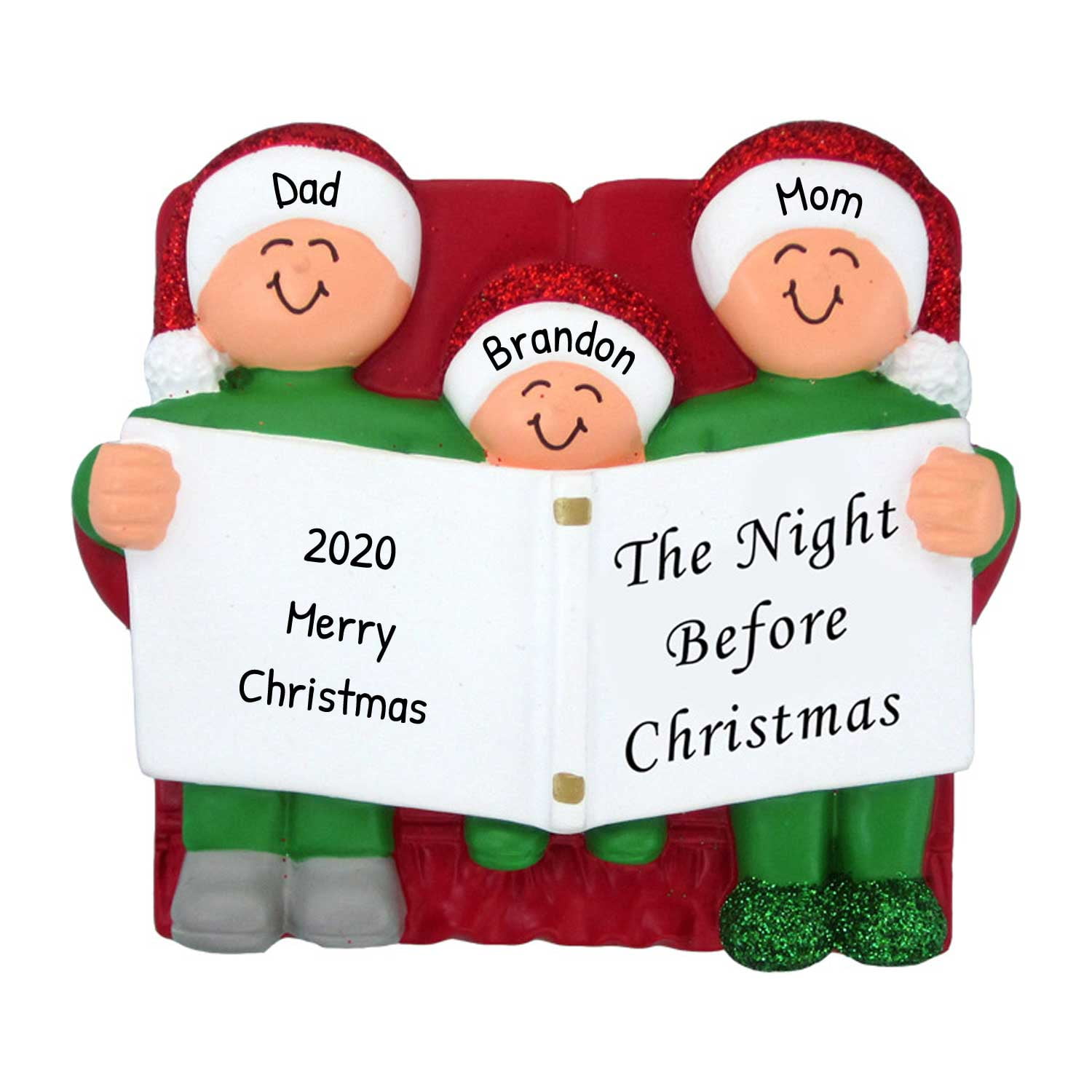 Ornaments by Elves Personalized Family of 3 First Christmas Ornaments 2024 Better Together