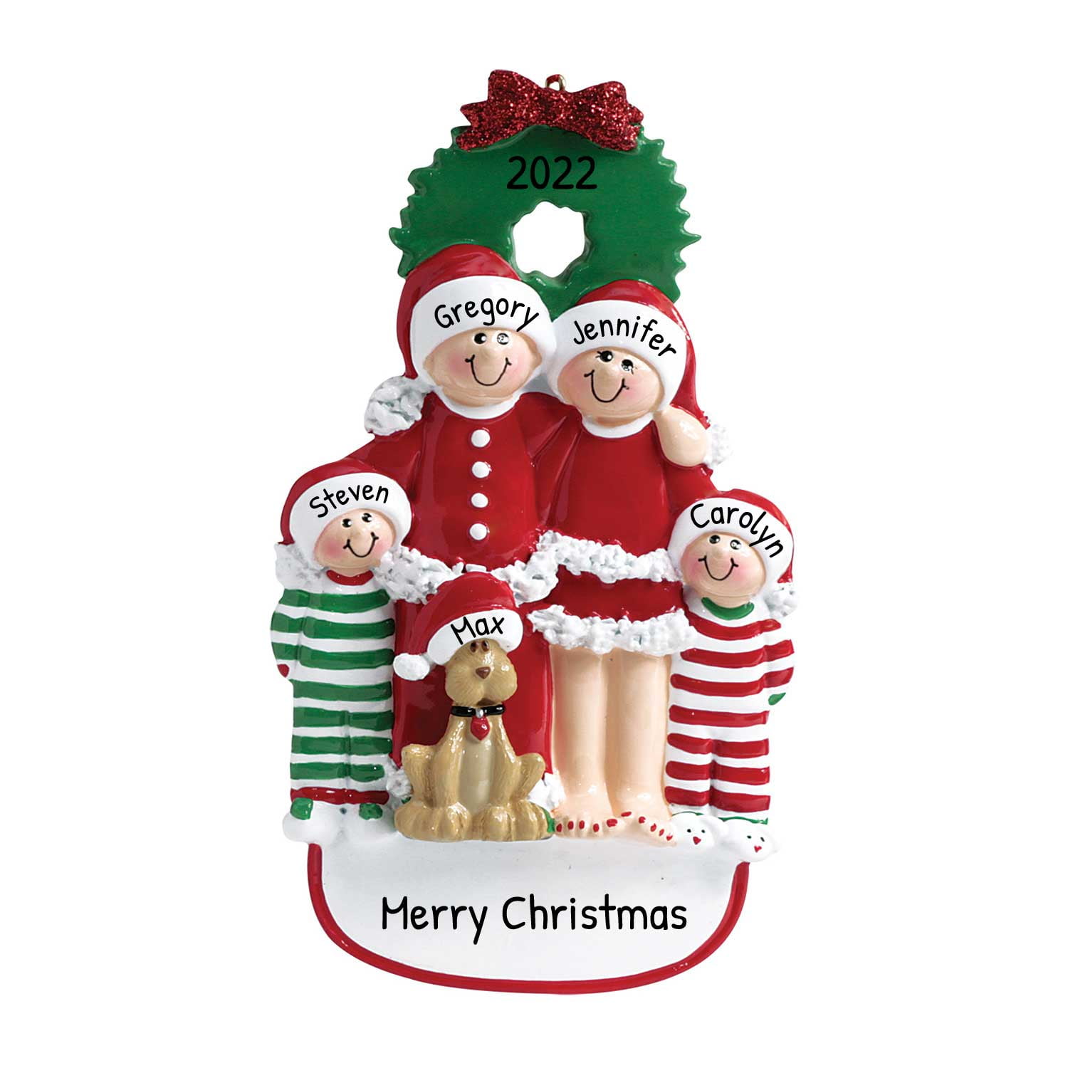 Ornaments by Elves Personalized Family of 4 Christmas Ornament 2024 ...