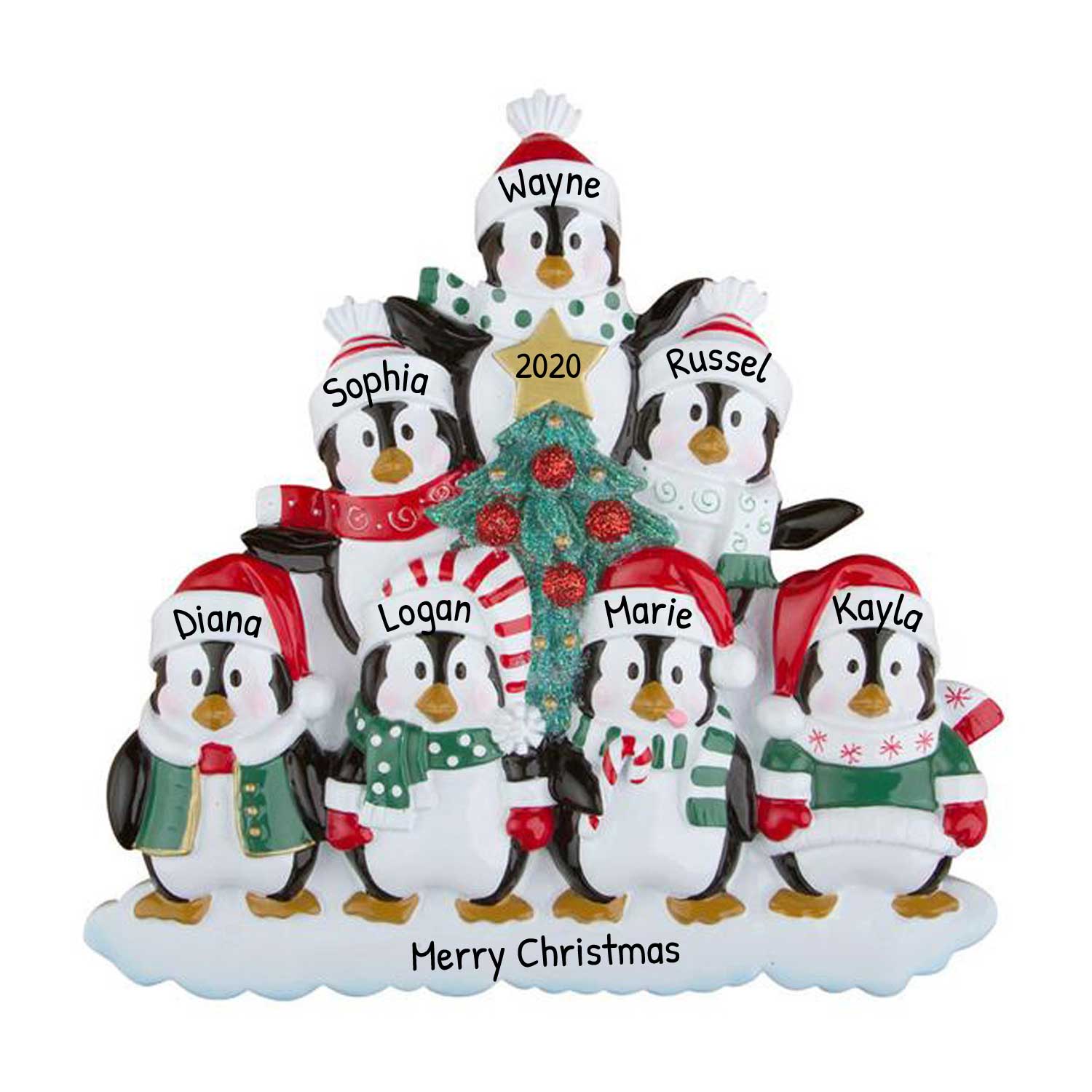 Personalized Christmas Ornament Penguin