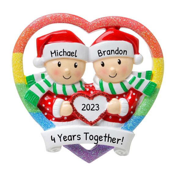 Ornaments by Elves Personalized Gay LGBTQ Ornament Holiday Keepsake Christmas Decorations