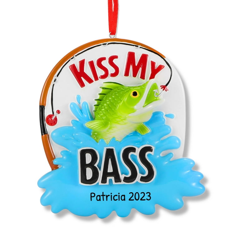 Ornaments by Elves Personalized Kiss My Bass Christmas Tree