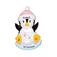 thumbnail image 1 of Ornaments by Elves Personalized Penguin Baby Girl Christmas Ornament 2024 Pink Hat Decoration .25lbs, 1 of 6