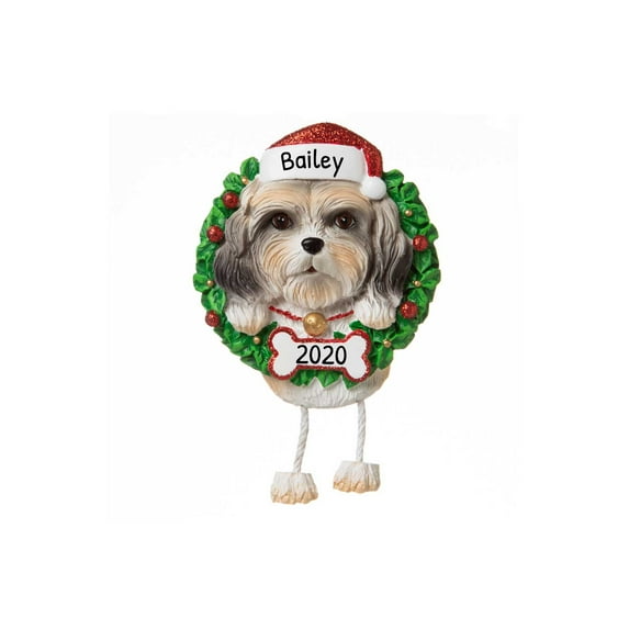 Ornaments by Elves Personalized Shih Tzu Christmas Tree Wreath Ornament 2024 Dog Decoration .25lbs