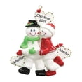 thumbnail image 1 of Ornaments by Elves Personalized Snowman Couple Ornament Holiday Keepsake Christmas Decorations 0.25lbs, 1 of 10