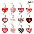 thumbnail image 1 of Ornaments for Tree 12 Glittering Heart Shaped Decorations, for Valentine's Day Tree Decor, 1 of 6
