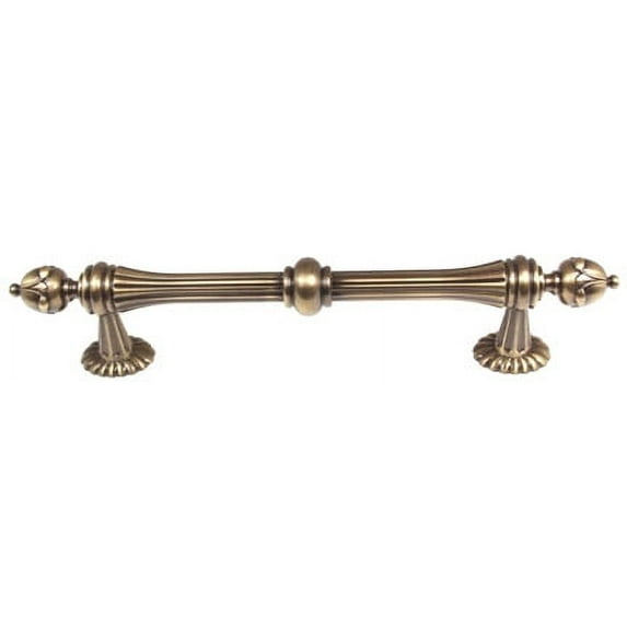 Alno A6929-6-AE Ornate 6 Inch Cabinet Pull Antique English
