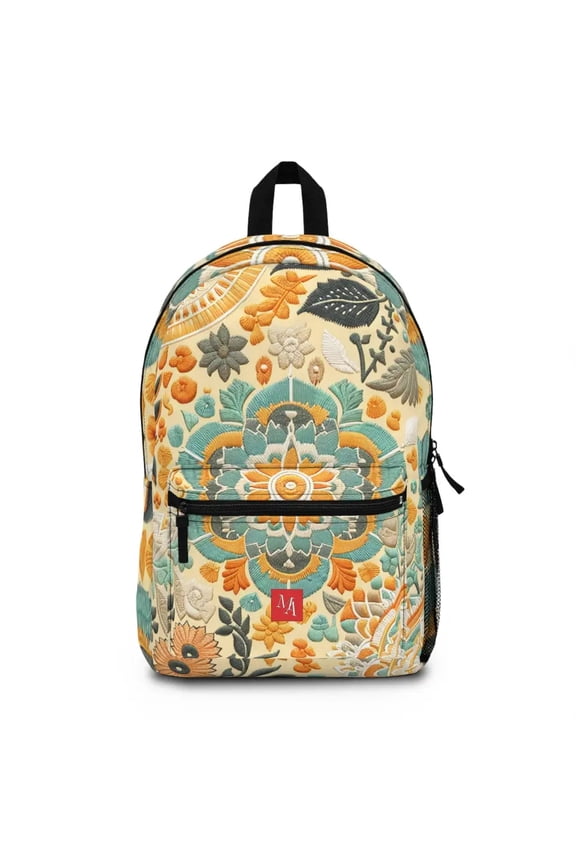 Ornate Botanical Embroidery - Backpack